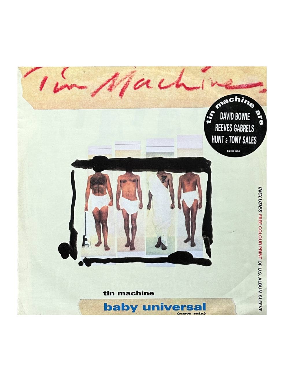 David Bowie - Tin Machine Baby Universal 12" Vinyl UK Inc Poster Preloved:1991