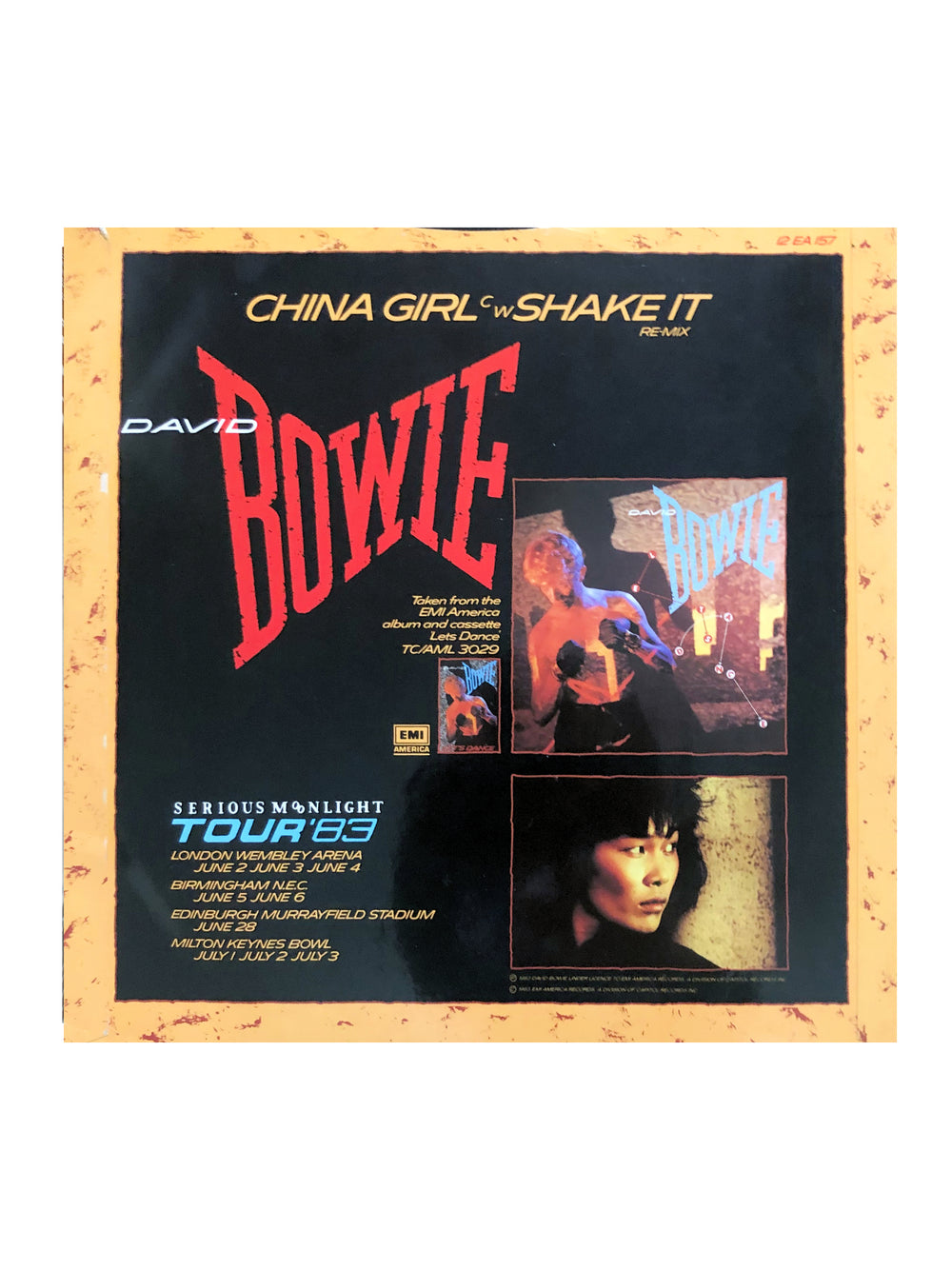 David Bowie – China Girl / Shake It (Re-Mix)Vinyl 12 Inch Preloved:1983