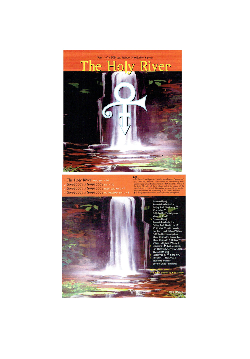 Prince – O(+>The Holy River Part 1 CD Single 1997 Original Release (No Cards)