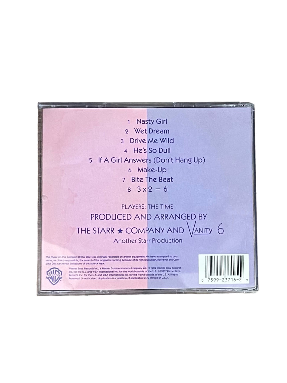 Prince – Vanity 6 Self Titled 1982 CD Album USA Release 8 Tracks Jewel Case Prince