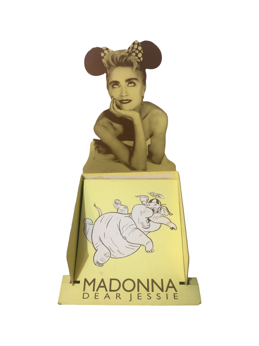 Madonna - Dear Jessie Shaped Promotional Display Stand and record Sleeve Preloved:1989