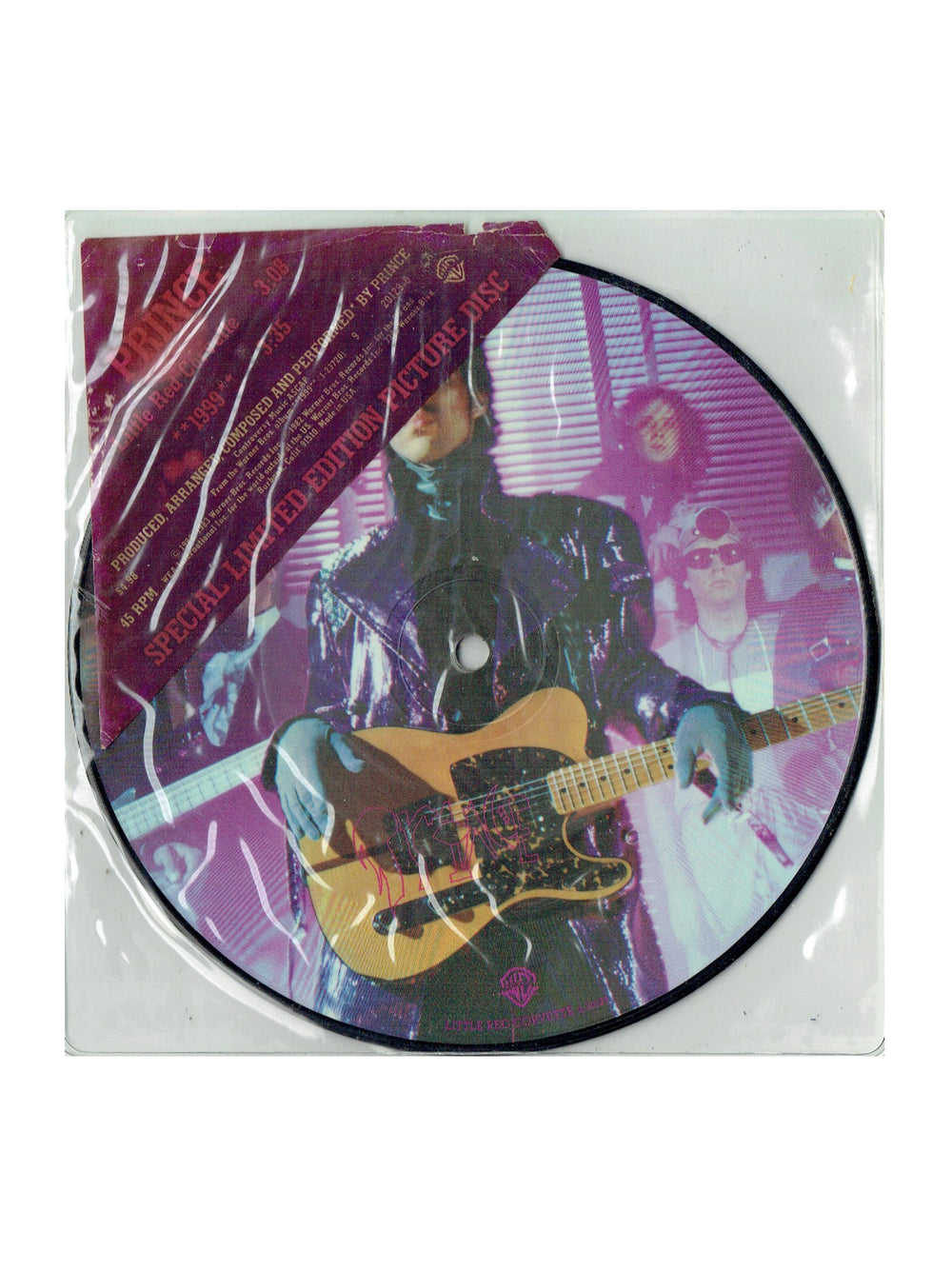 Prince 1999 Little Red Corvette 7 Inch Picture Disc Single Vinyl Original 1982 Release
