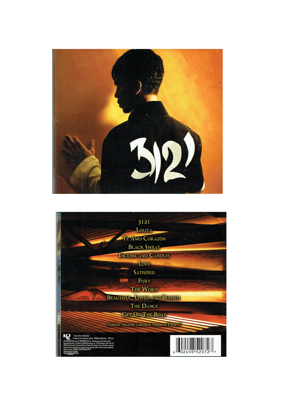 Prince – 3121 CD Album Digipak EU Preloved: 2006