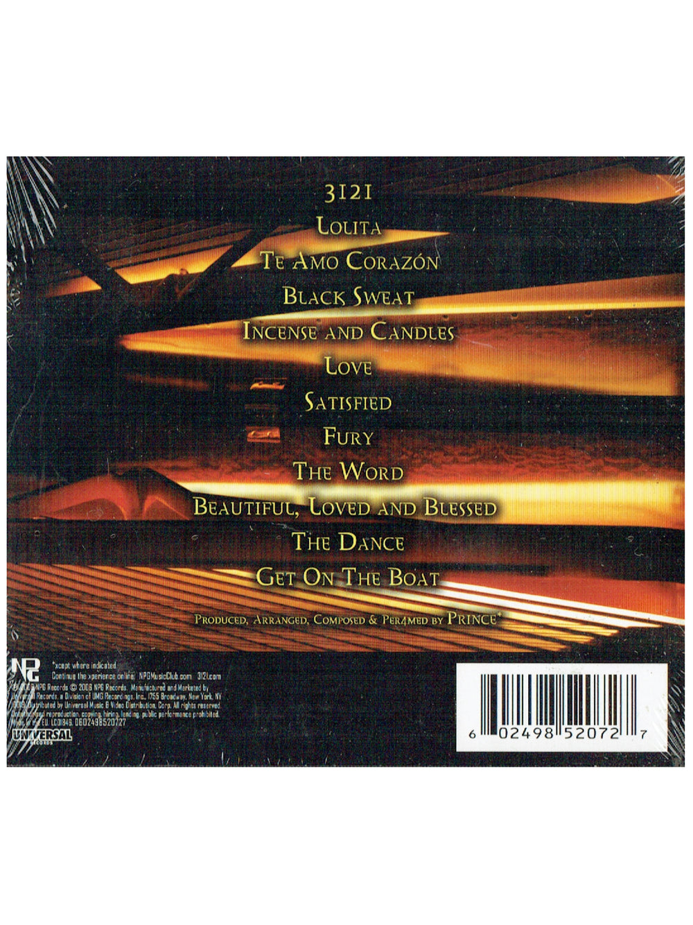 Prince – 3121 CD Album Digipak US Sealed As NEW: 2006