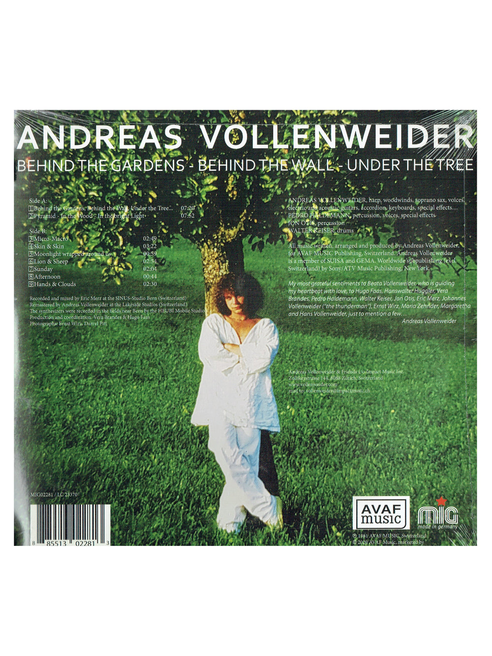 Prince – Andreas Vollenweider – Behind The Gardens - Vinyl LP Album Reissue Europe NEW: 2020