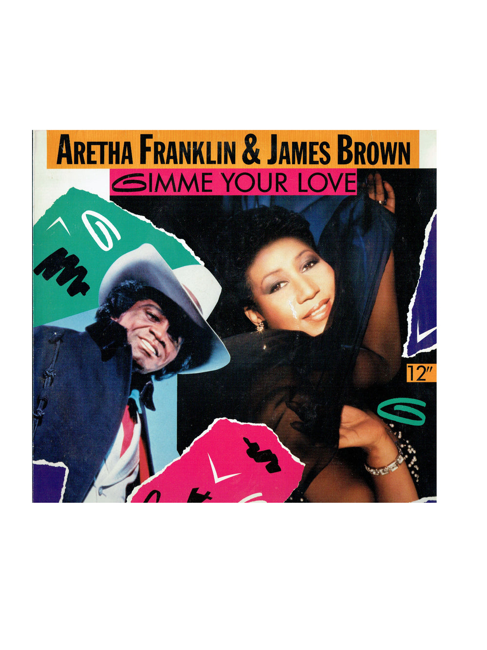 Prince – Aretha Franklin & James Brown – Gimme Your Love Vinyl 12" Maxi Single EU Preloved:1989