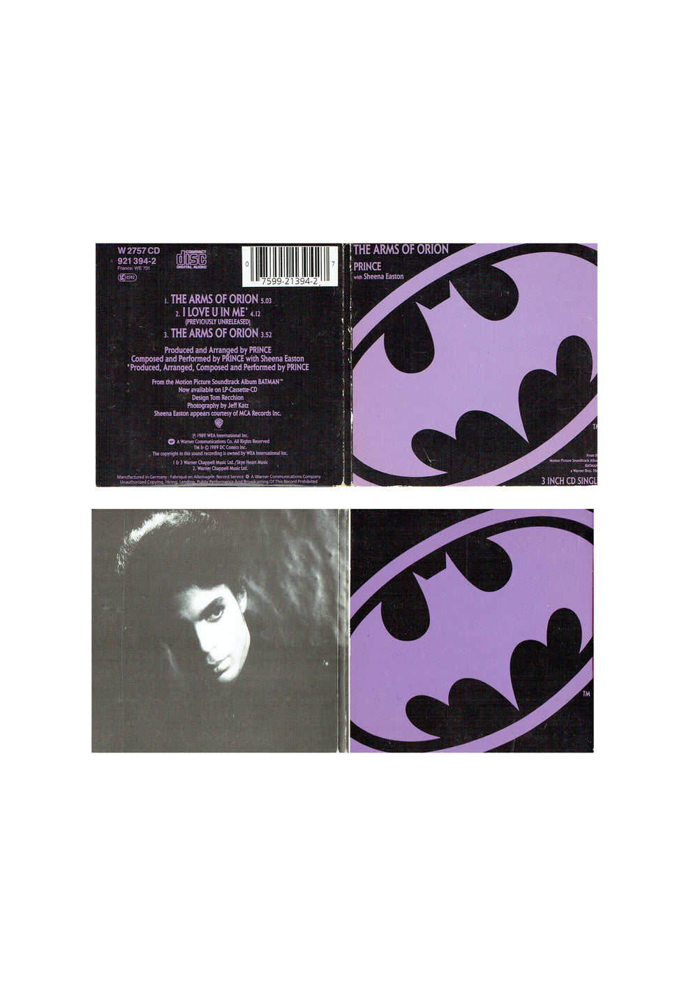 Prince with Sheena Easton The Arms Of Orion UK 3 Inch CD Single 1989 W2757CD SMS