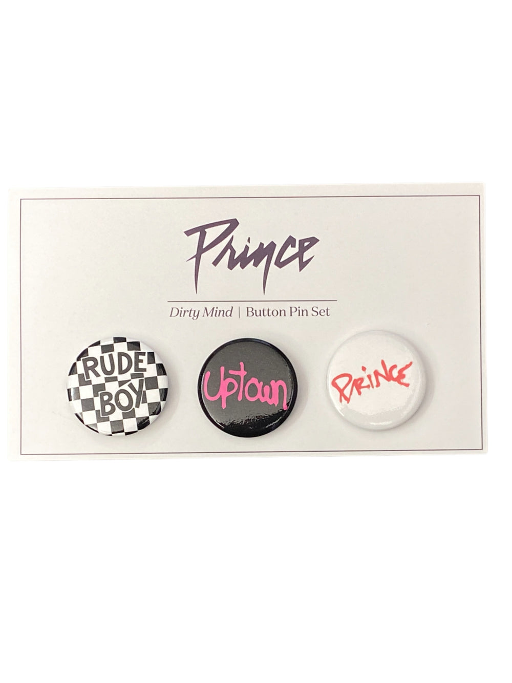 Prince – Official Estate Button  Badge Pack Brand New DIRTY MIND