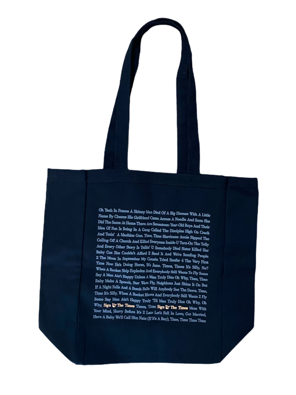Prince – Official Estate Tote Bag Printed Both Sides Sign O The Times