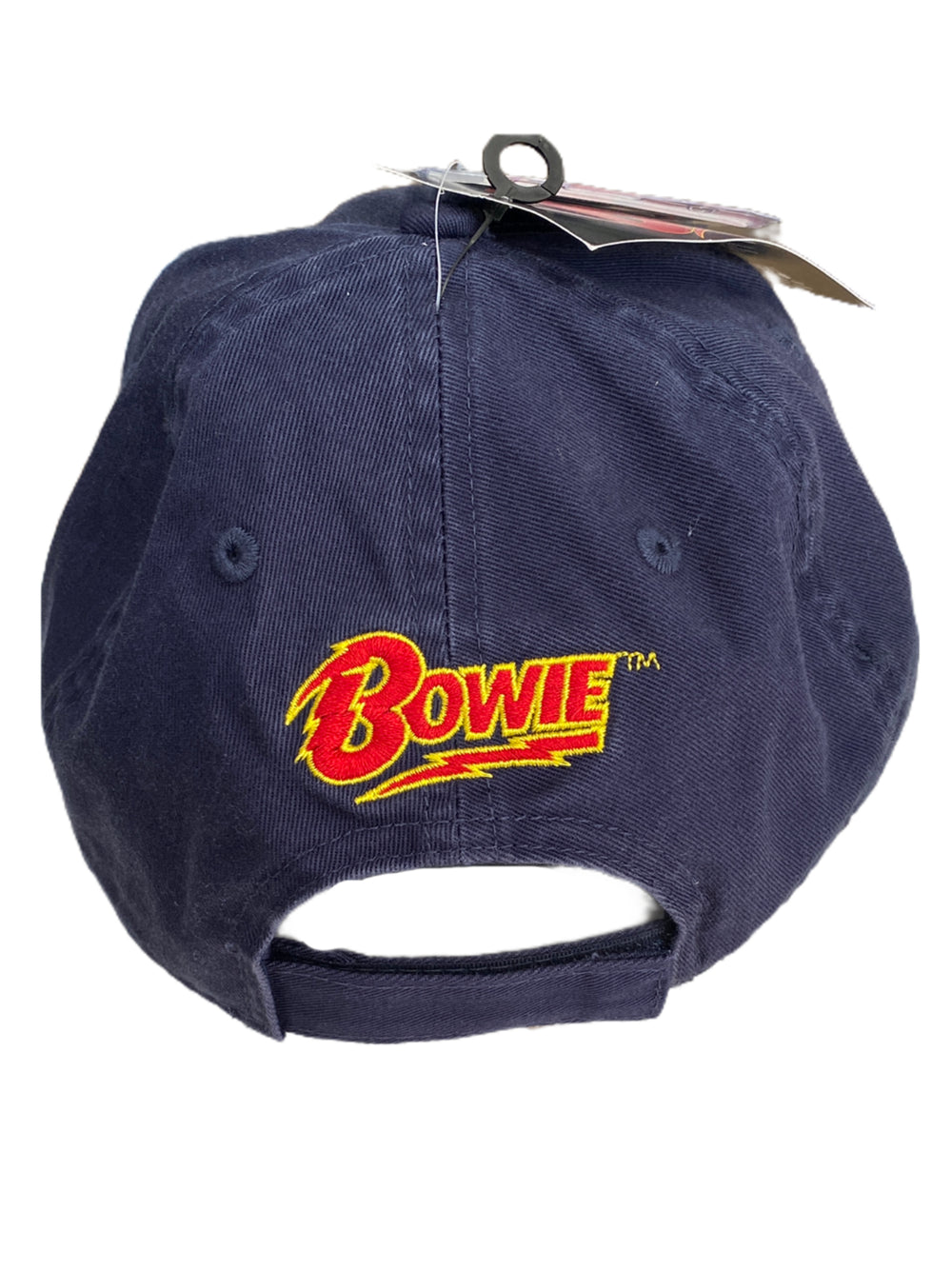 David Bowie Official Embroidered Peak Cap Adjustable Brand New Flash Logo Navy