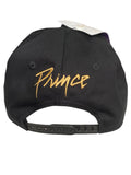Prince – Love Symbol Purple Rain Name Logo Official Peak Cap Black With GOLD Embroidery