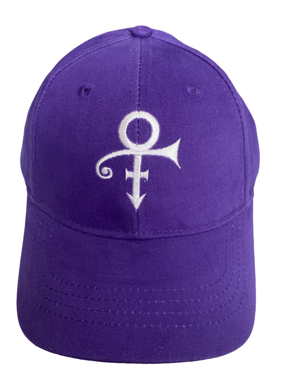 Prince – Love Symbol Purple Rain Name Official Peak Cap Purple With White Embroidery
