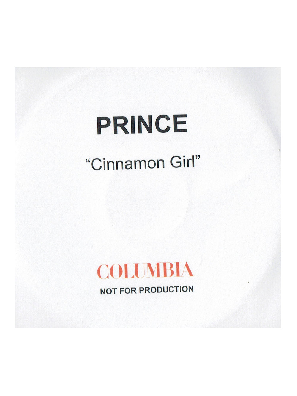 Prince – Cinnamon Girl 1 Track CD Single