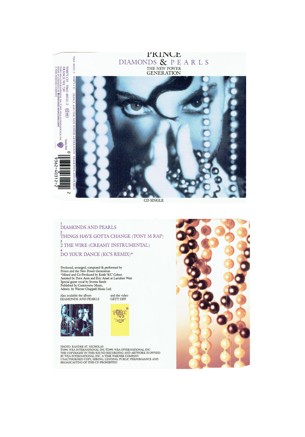 Prince – & The New Power Generation - Diamonds & Pearls CD Single Europe Preloved: 1991
