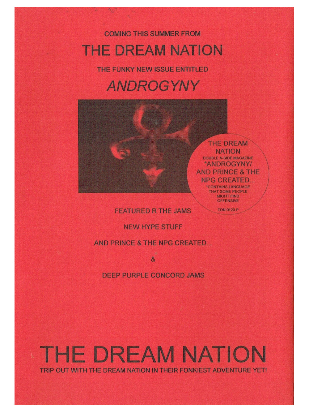 The Dream Nation UK Fanzine Issue 12 Volume 1 Prince