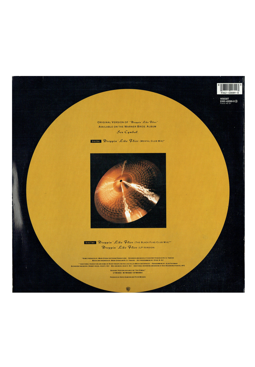 Prince – Sheila E Droppin' Like Flies Vinyl 12" Europe Preloved : 1991 sms