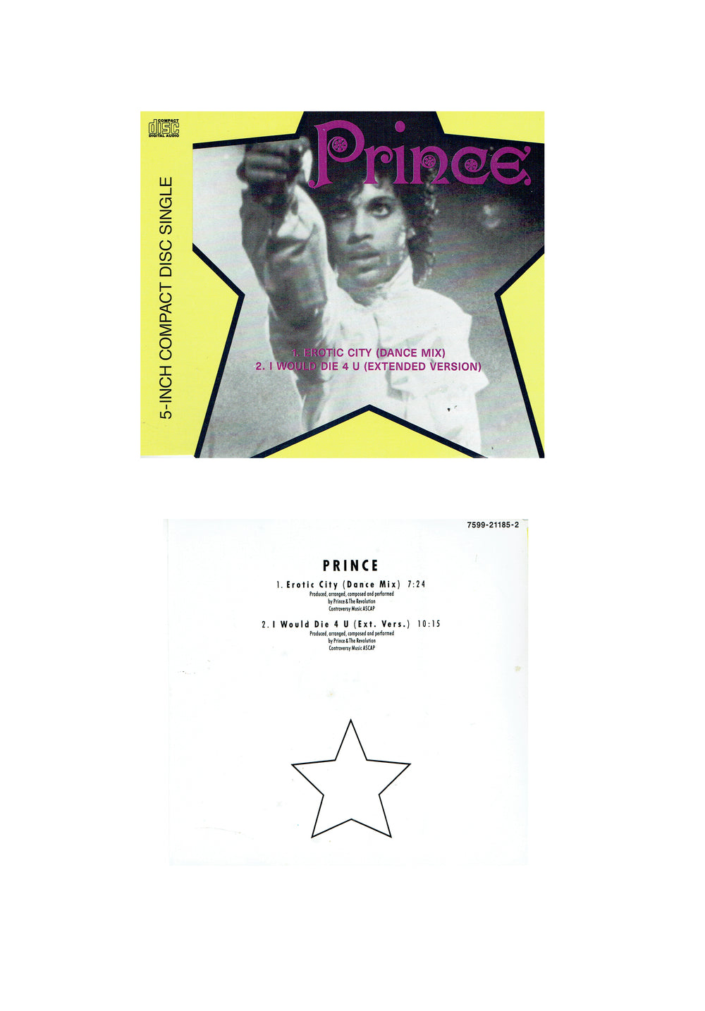 Prince – & The Revolution  – Erotic City CD Sigle Mini Europe Preloved: 1989