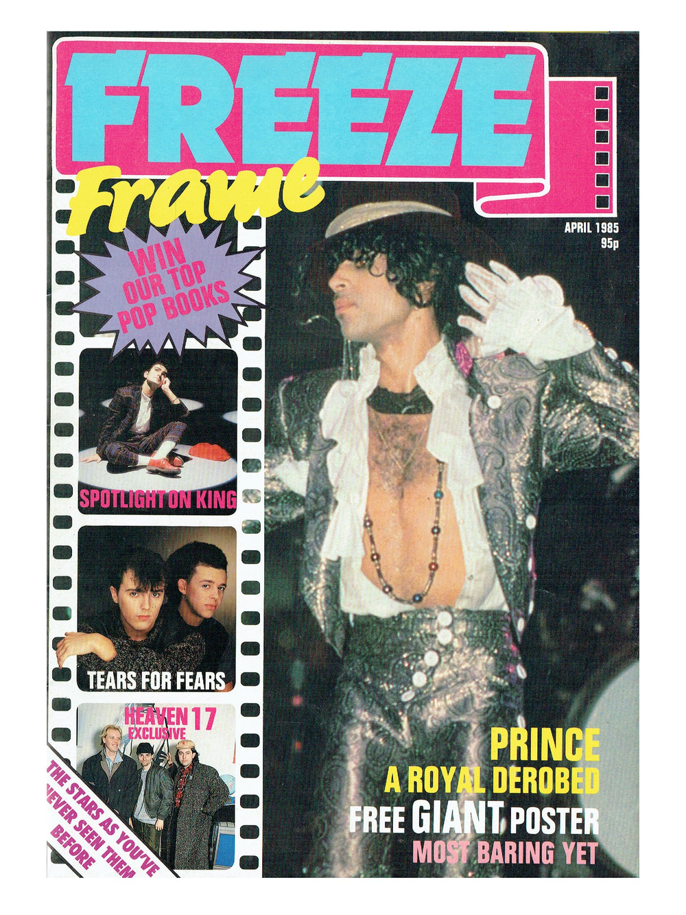 Prince – Freeze Frame Giant Poster Magazine April 1985
