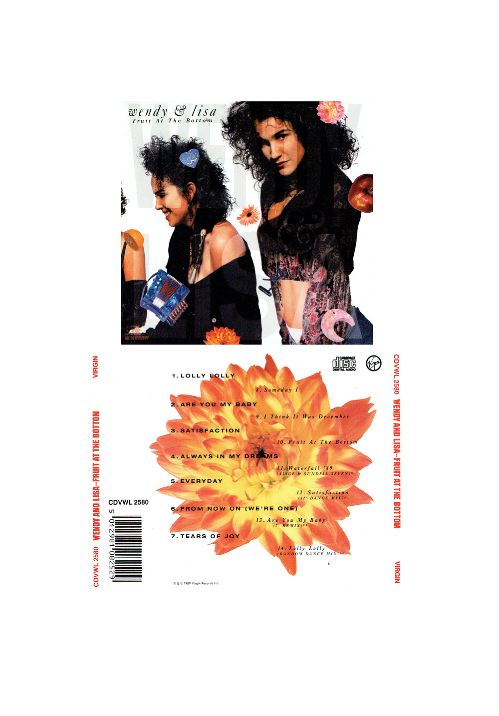 Wendy & Lisa Fruit At The Bottom Extended Play CD Album 1989 14 Track Prince