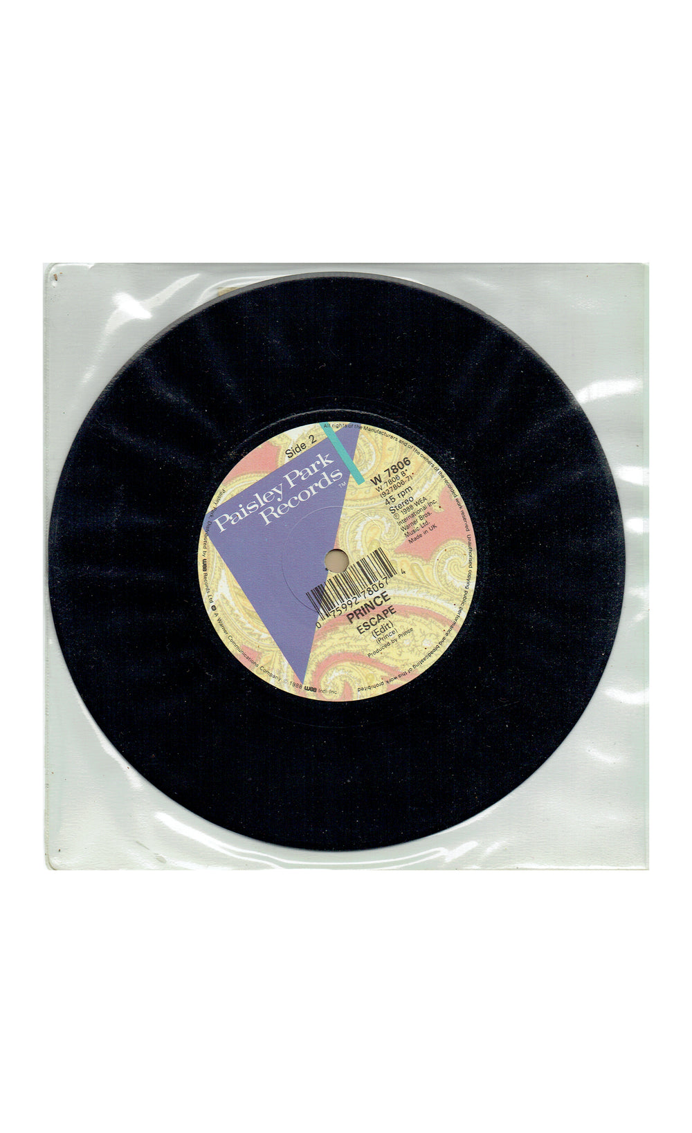 Prince – Glam Slam Escape  Vinyl 7" UK Preloved: 1988