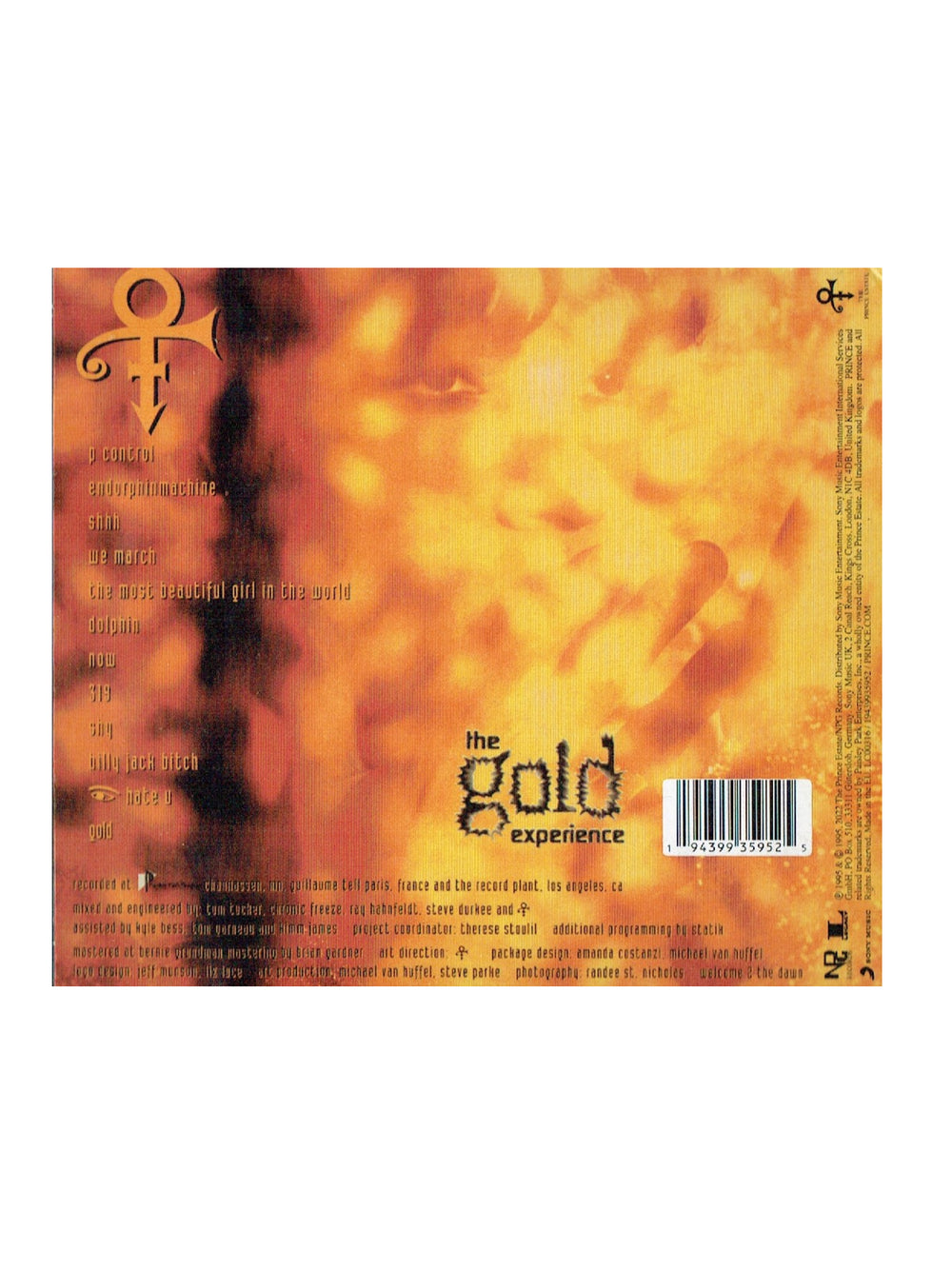 Prince – O(+> –  The Gold Experience CD Album Reissue Sony Legacy EU NEW:2022