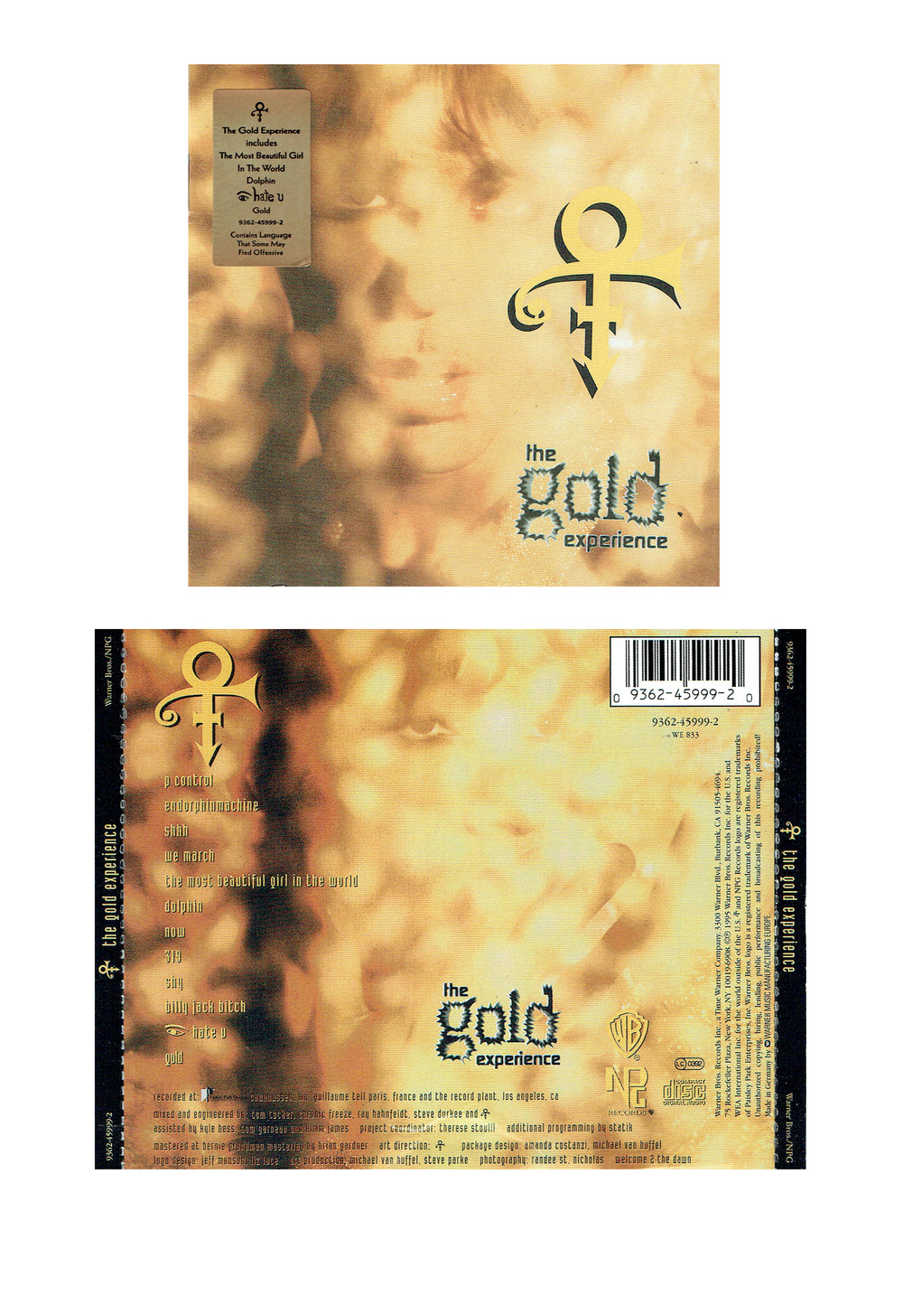Prince The Gold Experience CD Album 18 Tracks 1995 Original Hype Sticker