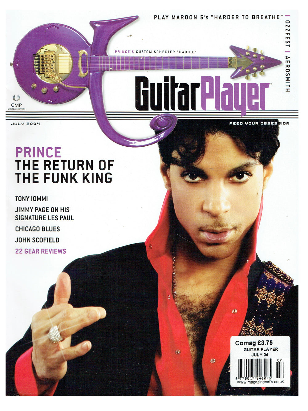 Prince – Guitar Player Magazine July 2004 Cover & 5 Page Article SUPERB MINT