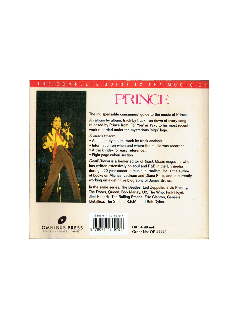 Prince Little Book The Complete Guide To The Music Geoff Brown
