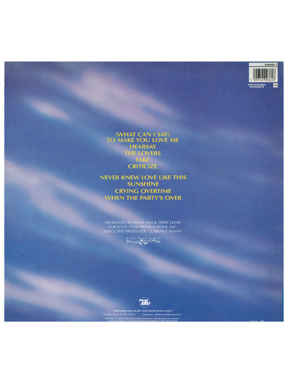 Prince – Alexander O'Neal Hearsay Vinyl Album 1987 UK Release Jam & Lewis Prince