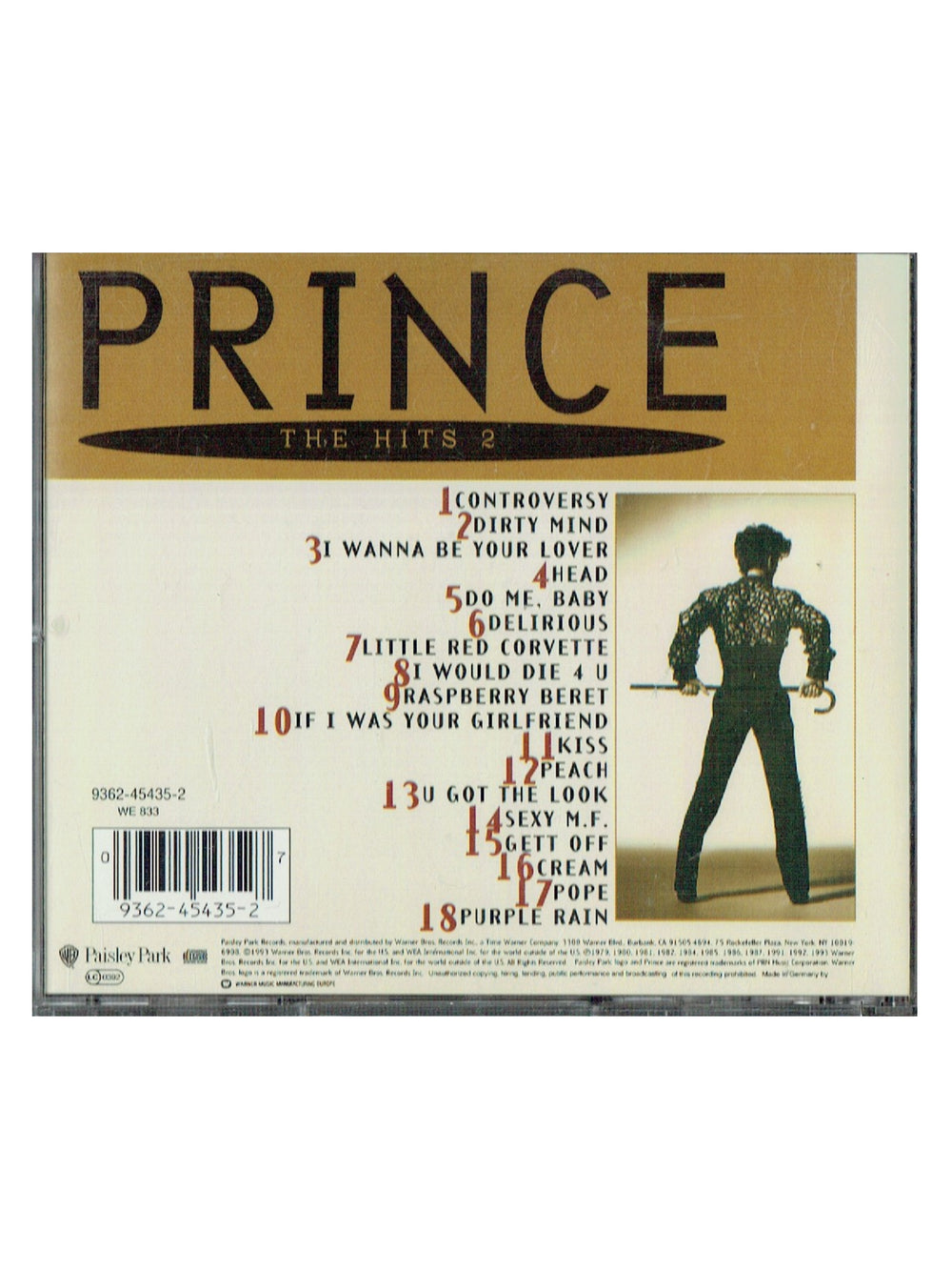 Prince The Hits 2 CD Album 1993 Original Release 18 Tracks WE833