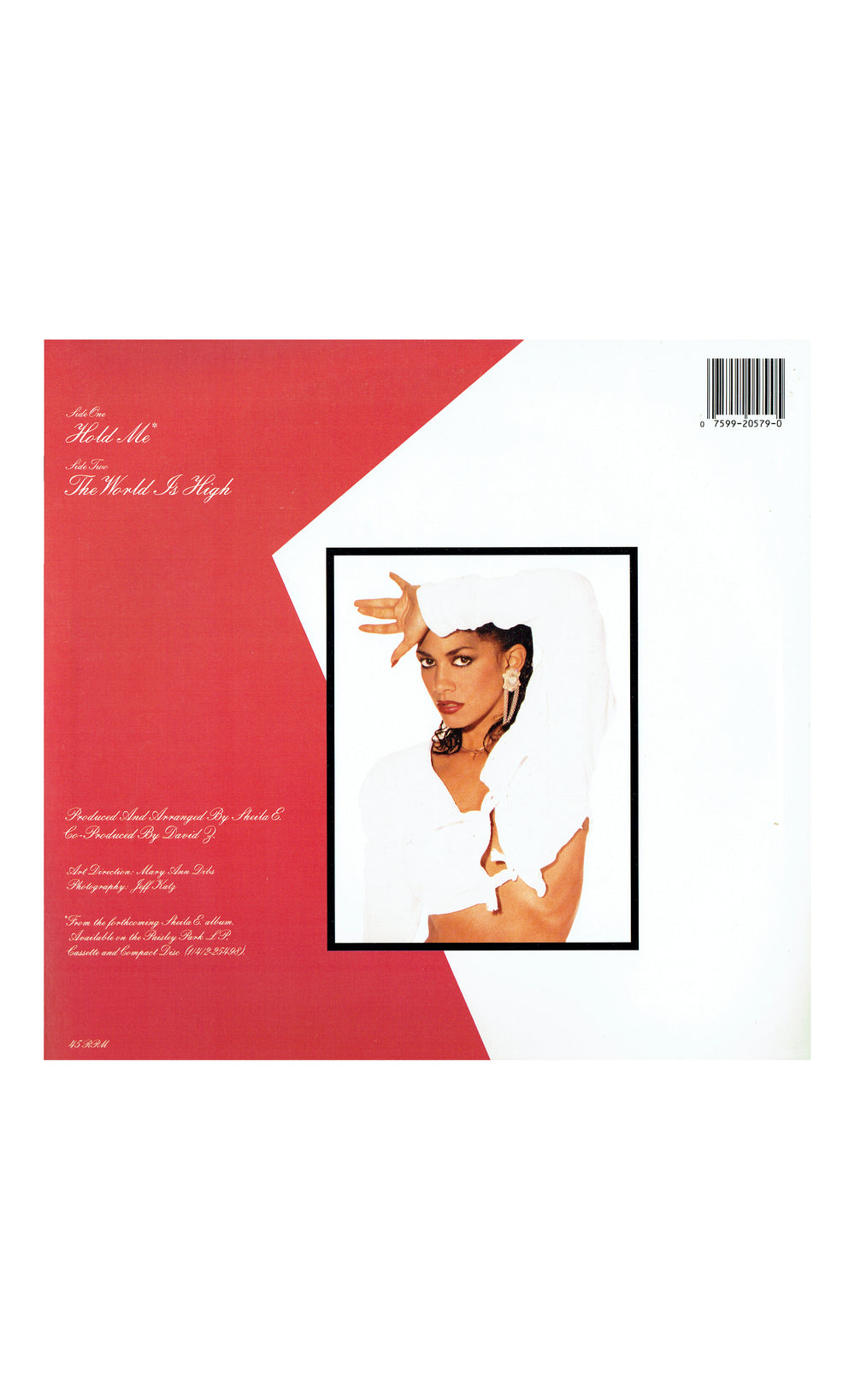 Sheila E Hold Me UK 12 Inch Vinyl Maxi Single 2 Tracks Prince