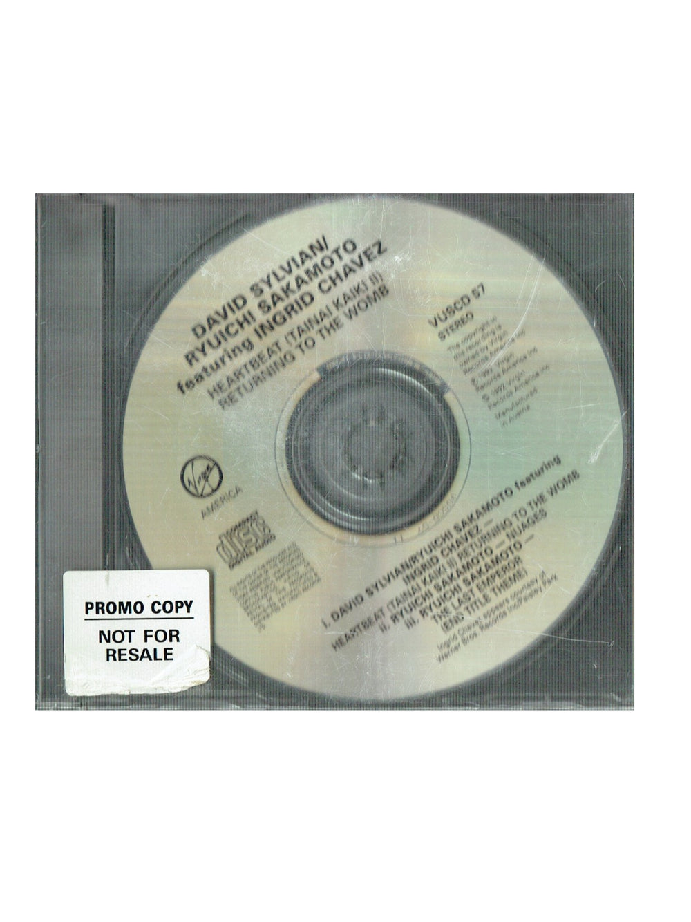 Prince – David Sylvian Ryuich Sakamoto Featuring Ingrid Chavez Heartbeat CD Single Promo Uk Preloved: 1992