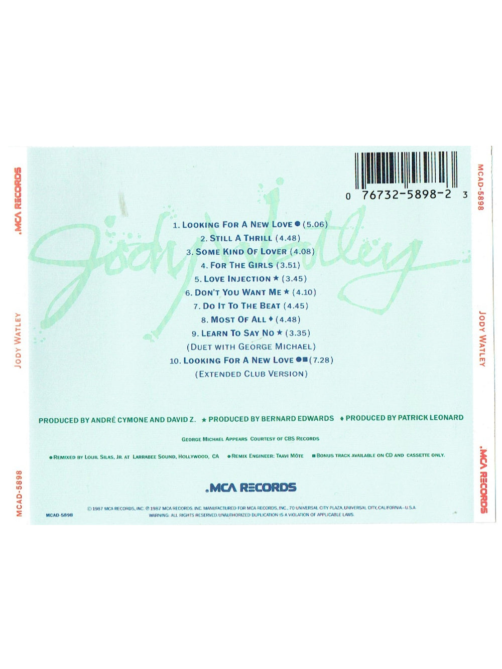 Prince – Jody Watley Self Titled CD Album Produced By Andre Cymone USA Release Prince
