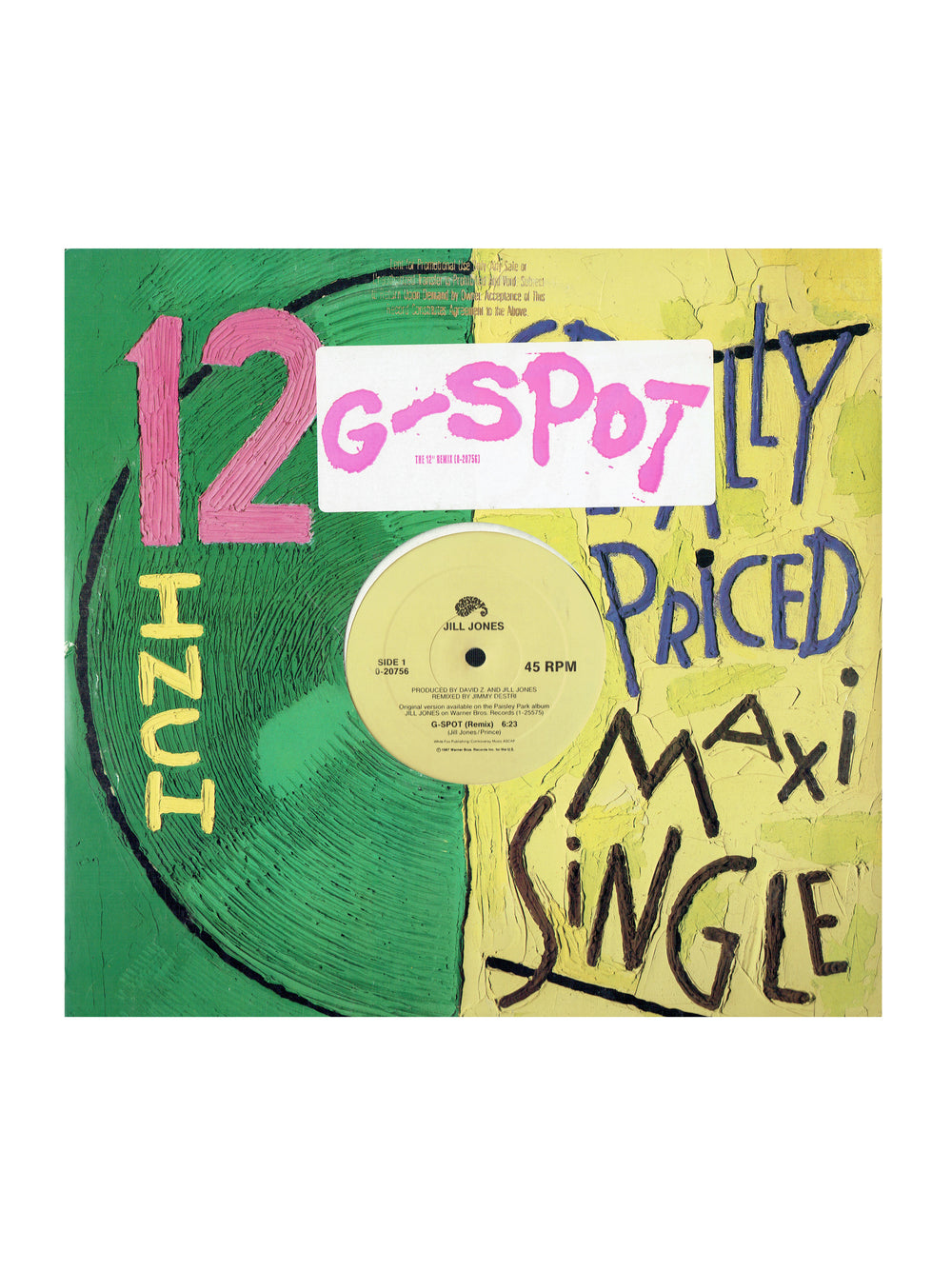 Jill Jones G-SPOT Remix Baby Cries  EXT 12 Inch Vinyl USA 1987 Prince GOLD ST