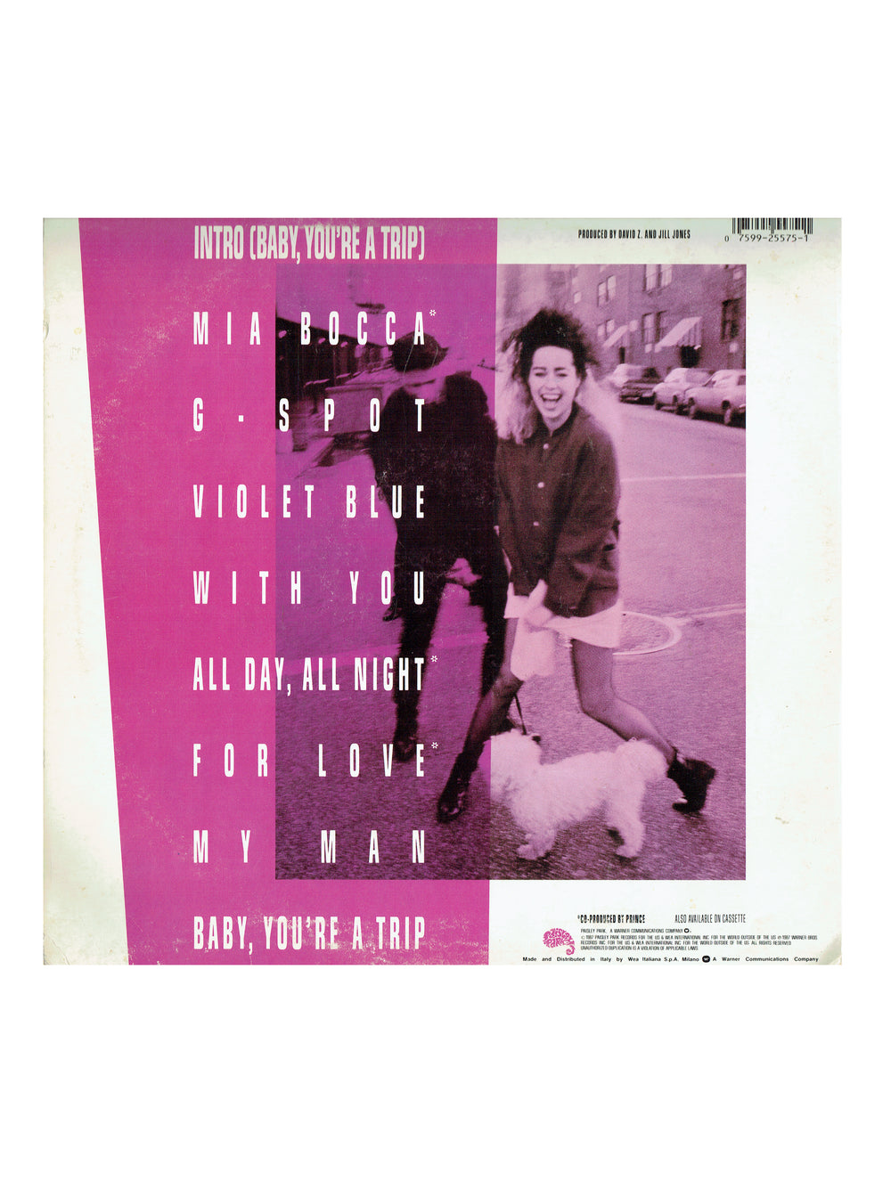 Jill Jones Self Titled VINYL 1987 Album 8 Tracks Paisley Park Label ITALY Prince SMS