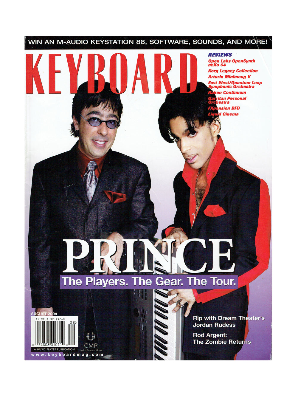 Prince Keyboard Magazine August 2004 Renato Neto Cover 5 Page Article