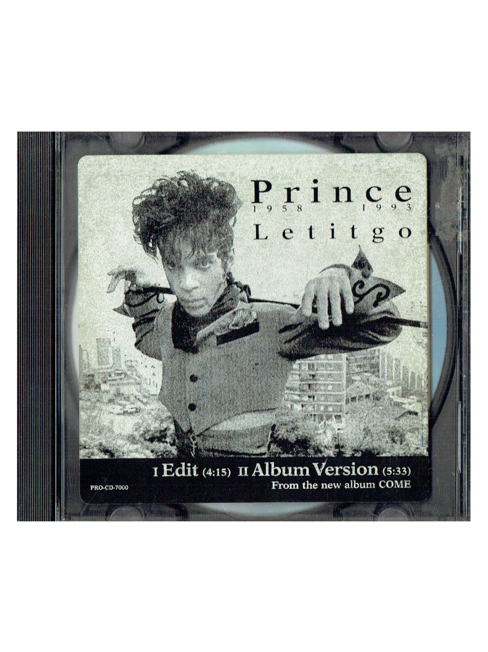 Prince 1958-1993 Letitgo 2 Versions Promotional CD Single