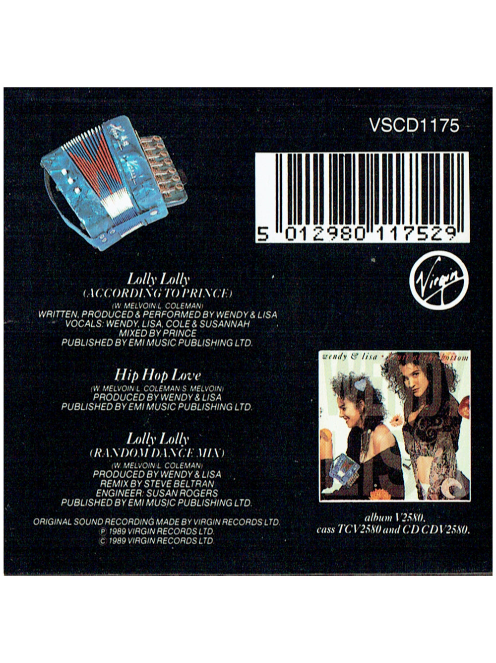 Prince – Wendy & Lisa Lolly Lolly CD Mini Single EU Preloved: 1989