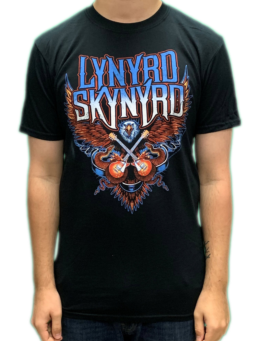 Lynyrd Skynyrd Crossed Guitar Unisex Official T Shirt Brand New Various Sizes