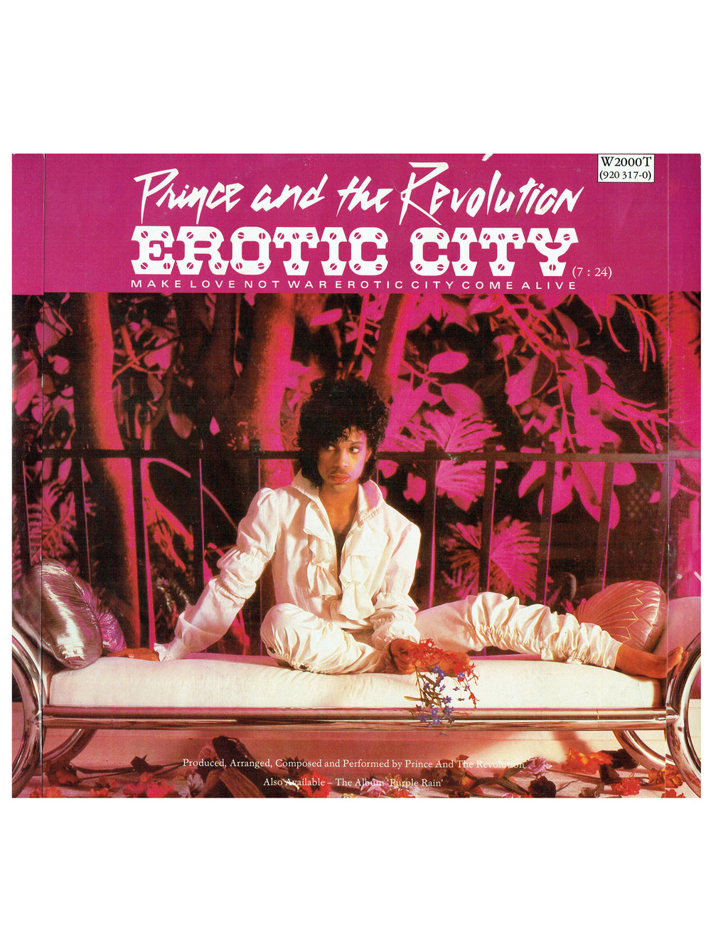 Prince Let's Go Crazy Take Me With U Erotic City UK 12 Inch Vinyl W200T HYPE