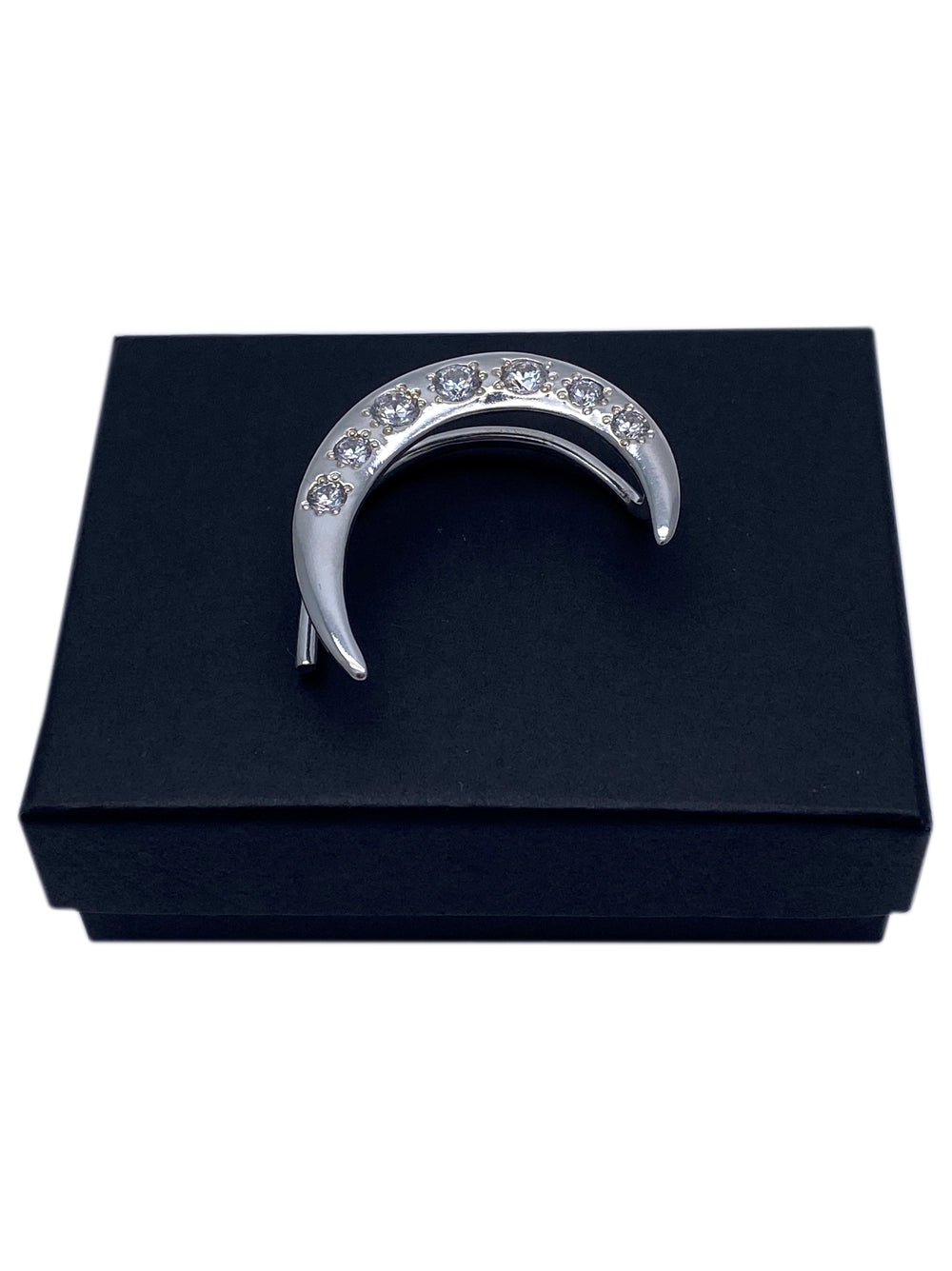 Crescent Moon Silver Marty Magic Cubic Zirconia Ear Wrap / Cuff Left Or Right Prince