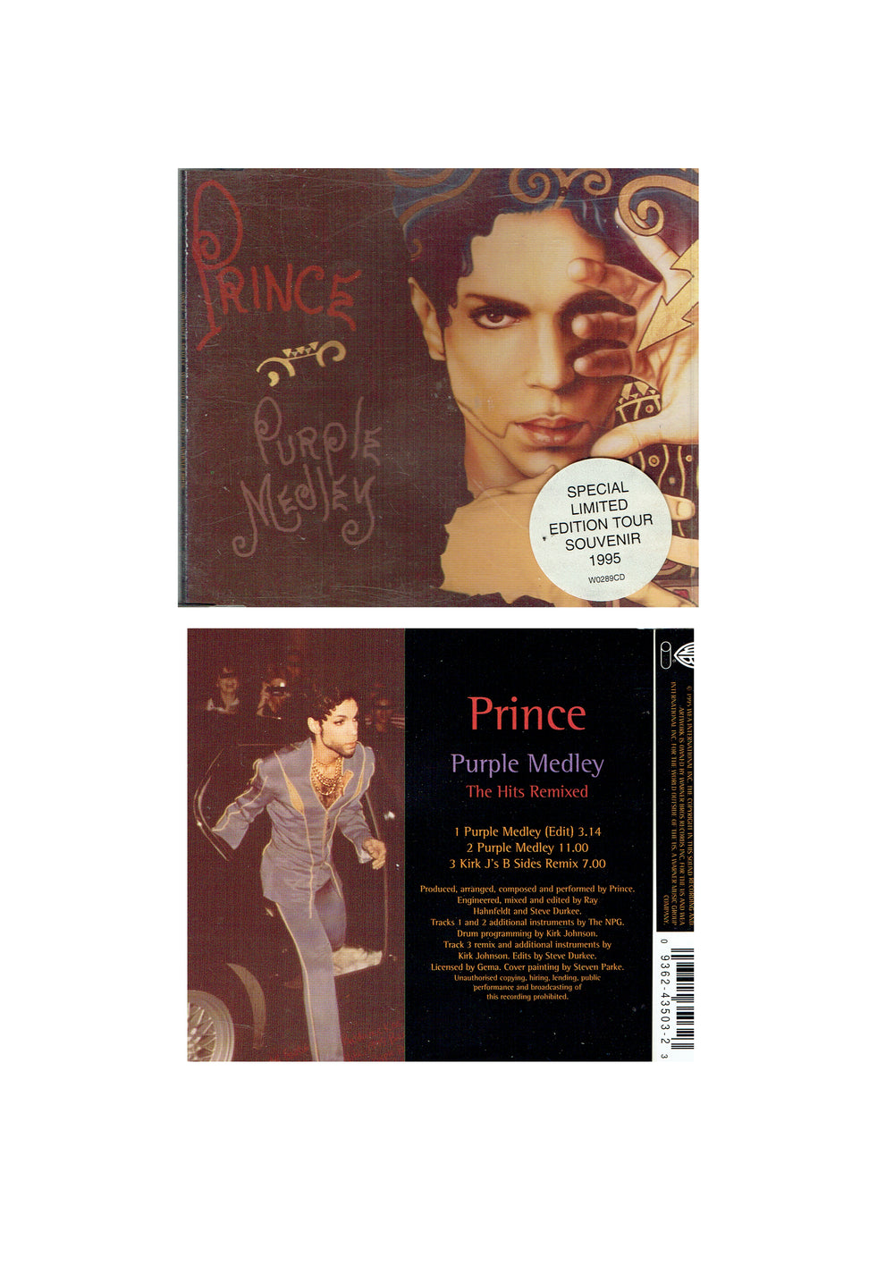 Prince Purple Medley Tour Souvenir CD Single 1995 Original 3 Tracks with HYPE