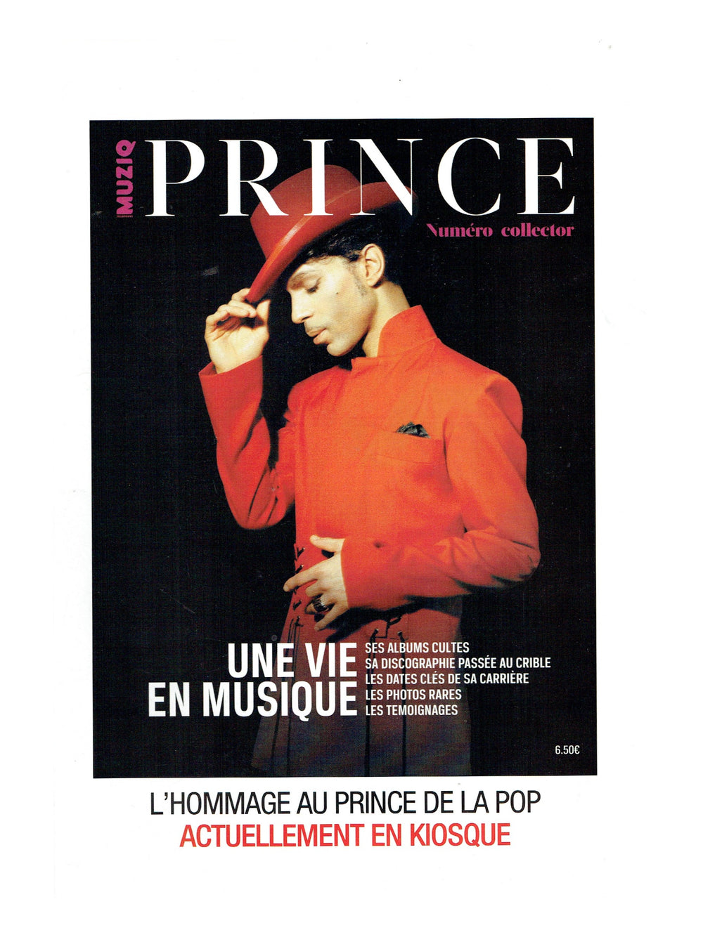 Prince – Magazine Muziq Official Trade Advert Ideal For Framing Preloved: 2016