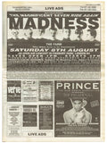 Prince Melody Maker Newspaper Magazine June 1992 Cover Insert & 2 Page Article