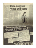 Prince –  Newspaper Melody Maker  6th June Preloved: 1981