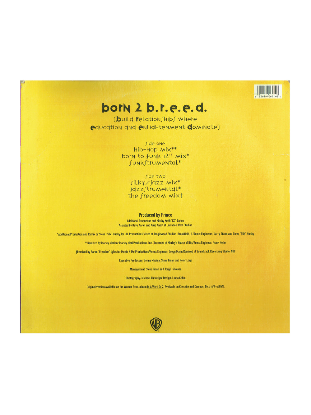 Prince – Monie Love Born 2 B.R.E.E.D Vinyl 12" Maxi Single US Preloved: 1993