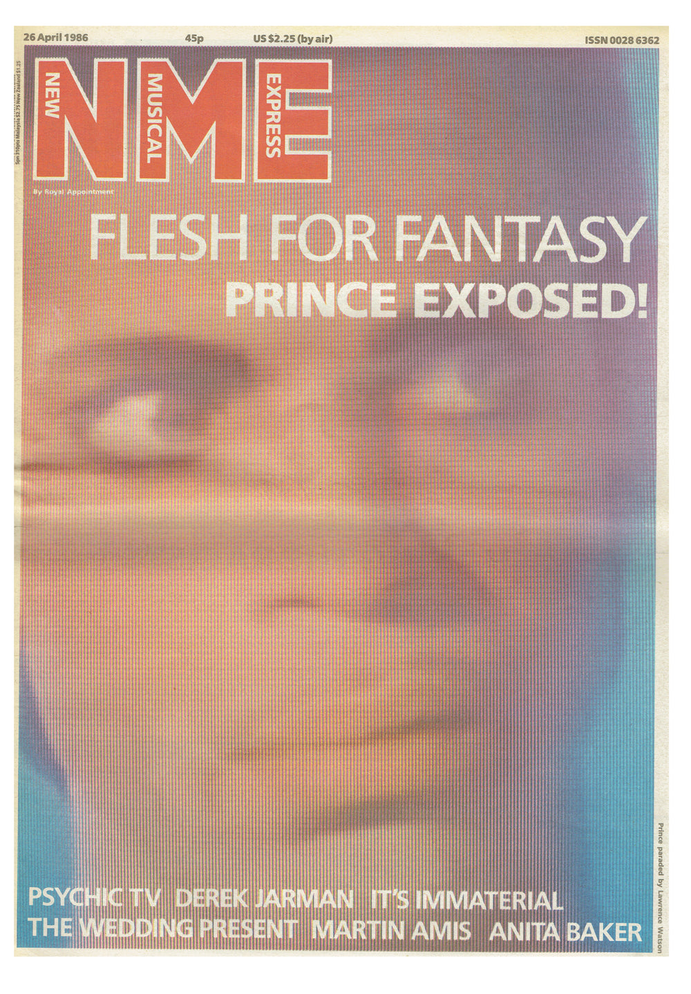 Prince – Newspaper NME Magazine April Cover 3 Page Article CUTTINGS Preloved: 1986