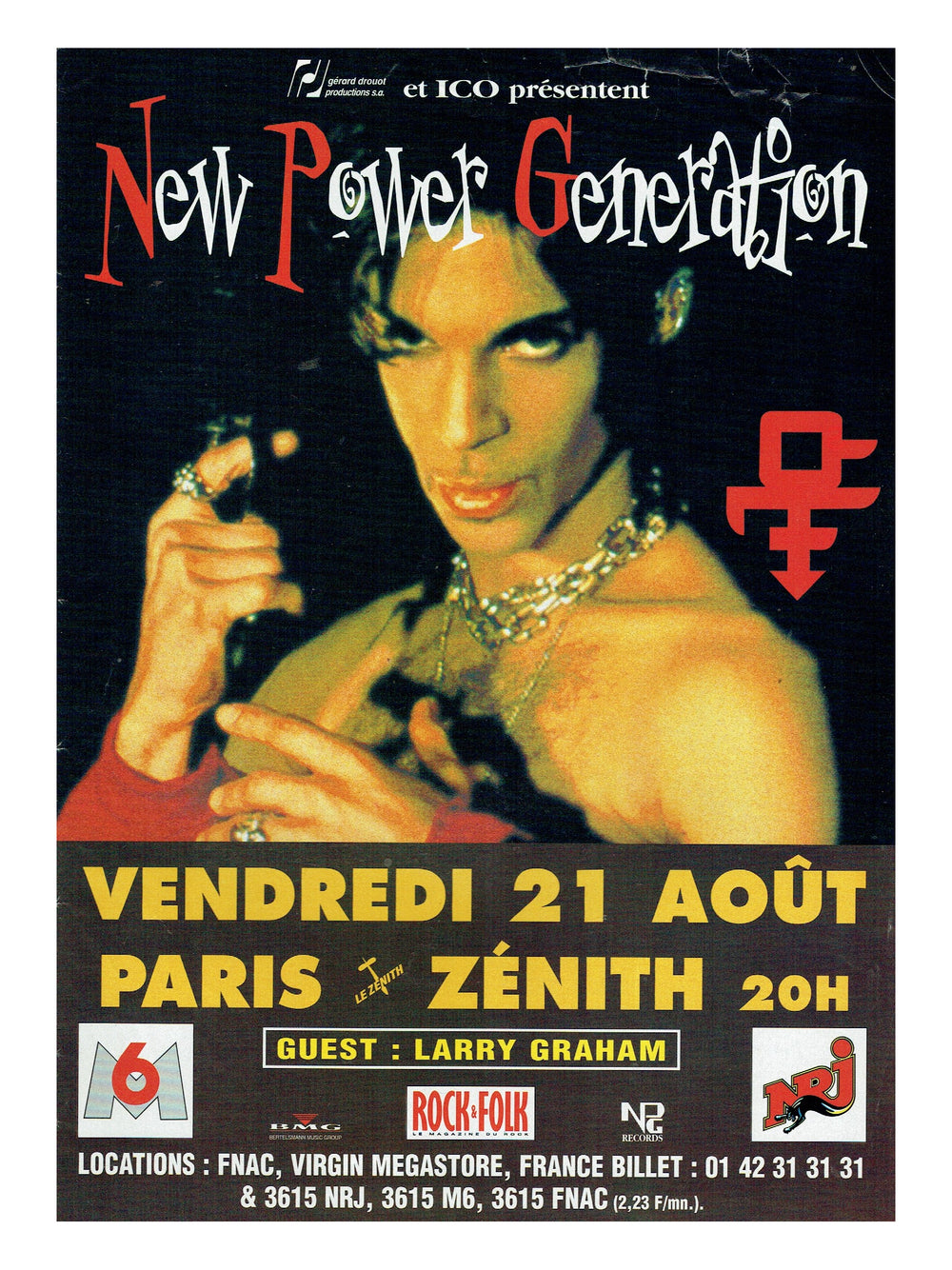 Prince – The NPG Paris Zenith Official Trade Magazine Advert Ideal For Framing Prince
