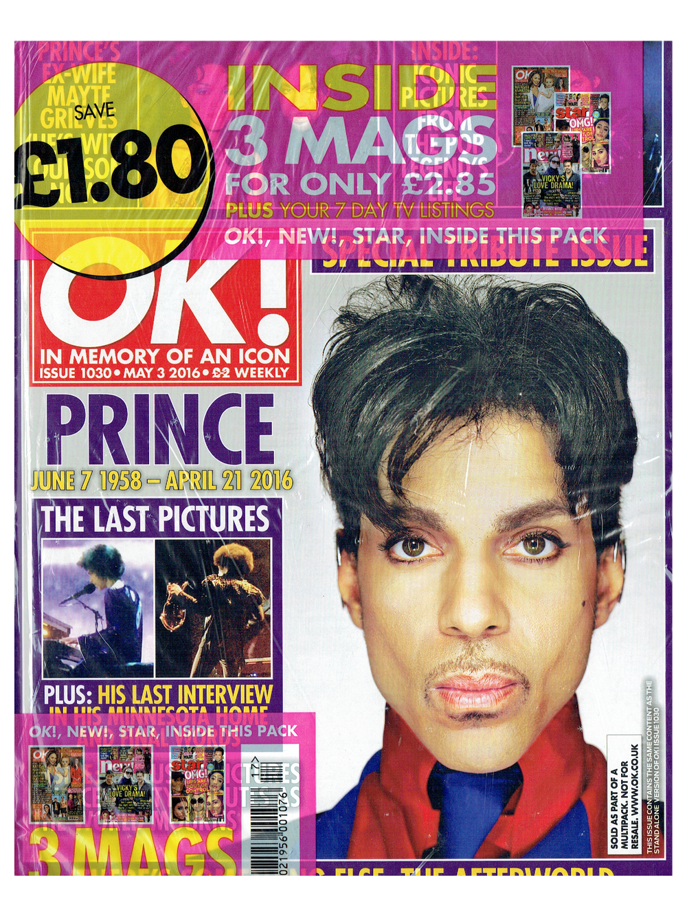 Prince – OK! Magazine Cover Special Tribute Issue May 3rd 2016 SEALED