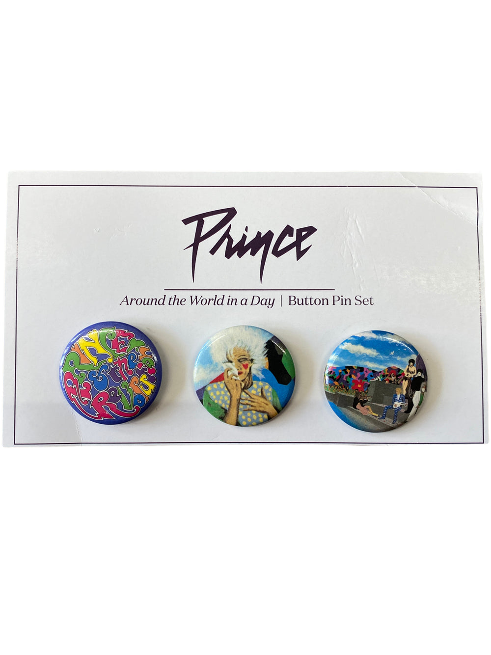 Prince – Official Estate Button  Badge Pack Brand New Around The World In A Day